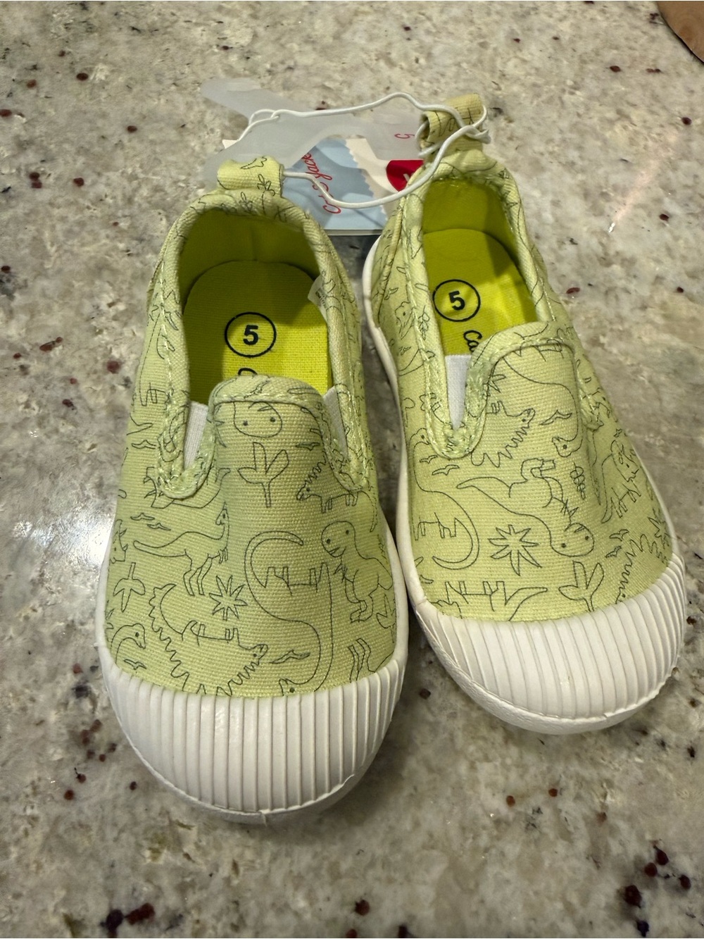 NWT! Cat and Jack size 5 toddler; Kids Slip-On Canvas Shoes in Light Green